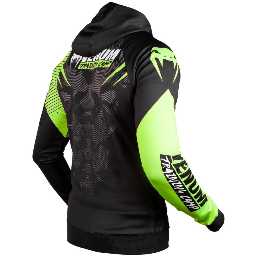 venum training camp 2.0 huppari - mustaneonkeltainen