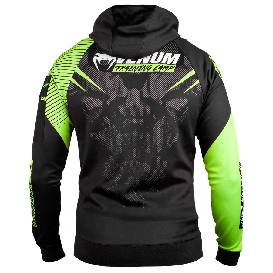 venum training camp 2.0 huppari - mustaneonkeltainen