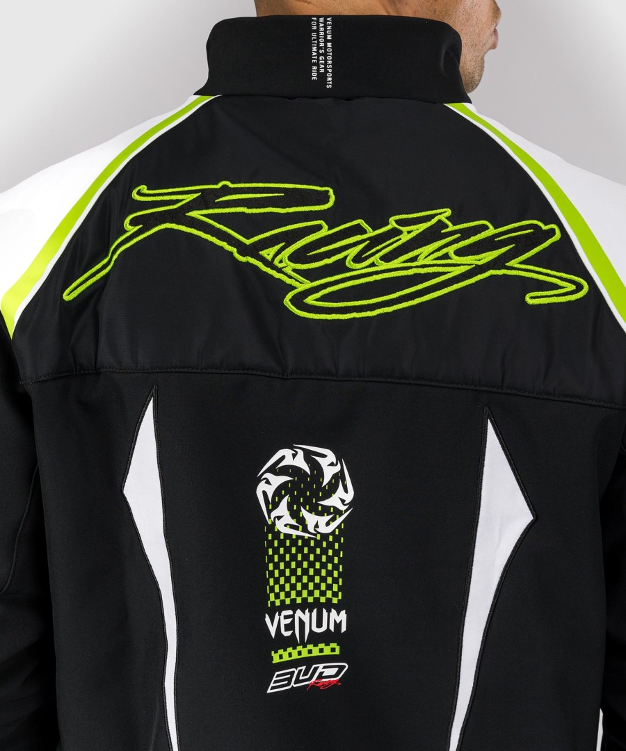venum x bud racing miesten takki - mustavalkoinenlime vihreä