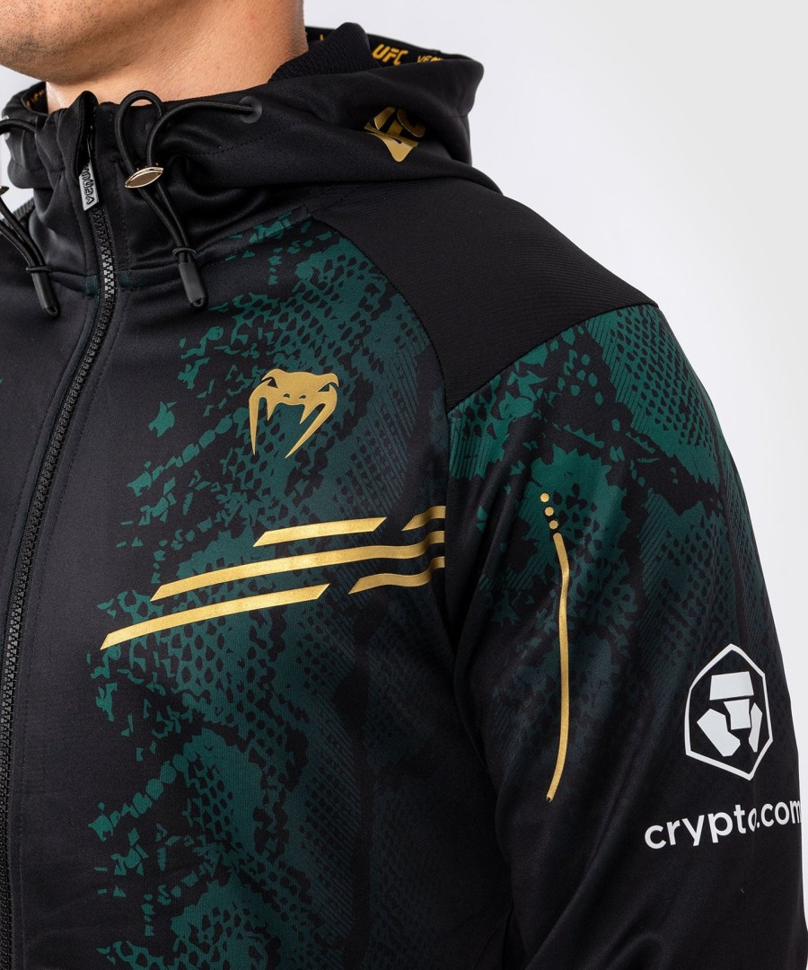 ufc adrenaline by venum authentic fight night miesten walkout huppari - emerald edition - vihreämustakulta