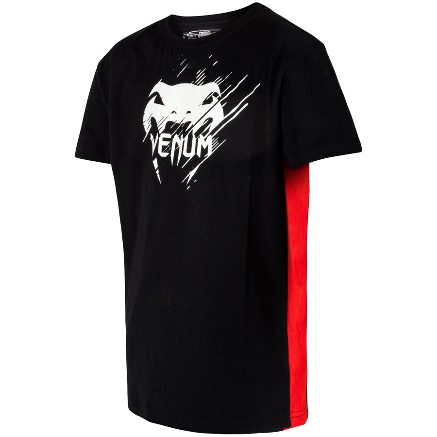 venum contender lasten t-paita - mustapunainen
