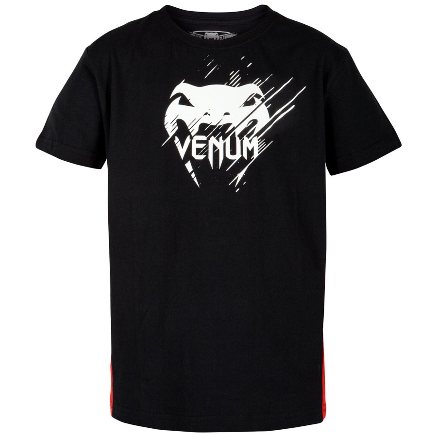 venum contender lasten t-paita - mustapunainen