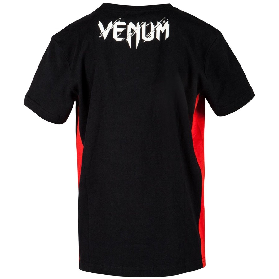 venum contender lasten t-paita - mustapunainen