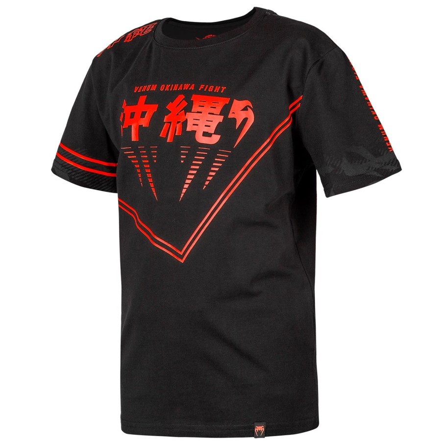 venum okinawa 2.0 lasten t-paita - mustapunainen