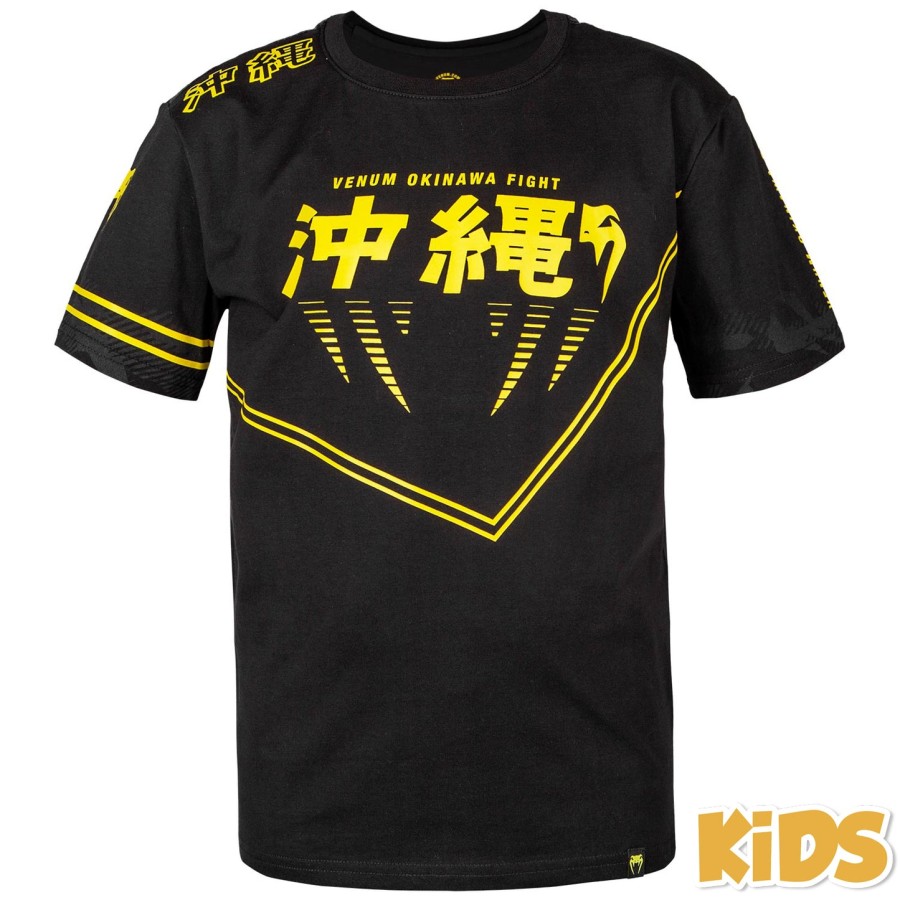 venum okinawa 2.0 lasten t-paita - mustakeltainen - exclusive