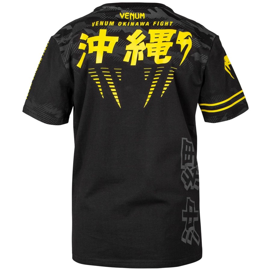venum okinawa 2.0 lasten t-paita - mustakeltainen - exclusive