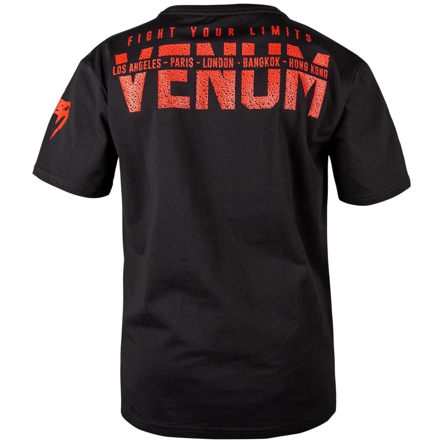 venum signature lasten t-paita - mustapunainen