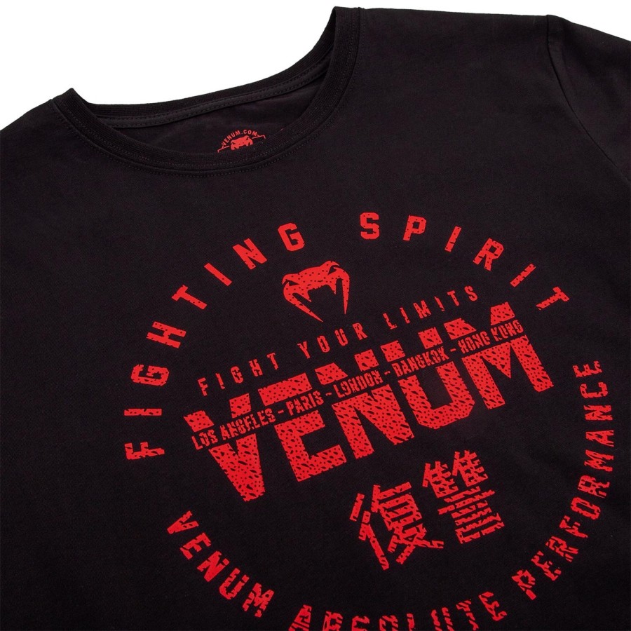 venum signature lasten t-paita - mustapunainen
