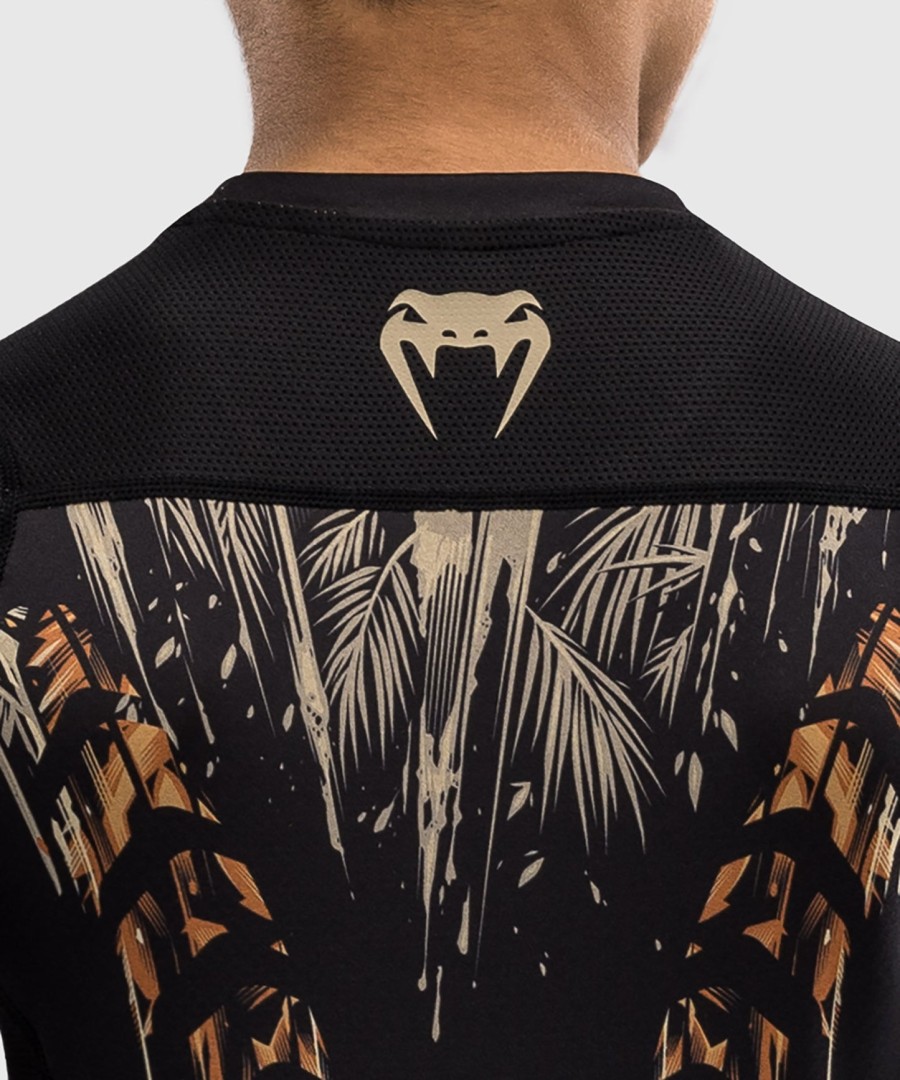 venum tiger lasten lyhythihainen rashguard - mustaneonoranssi