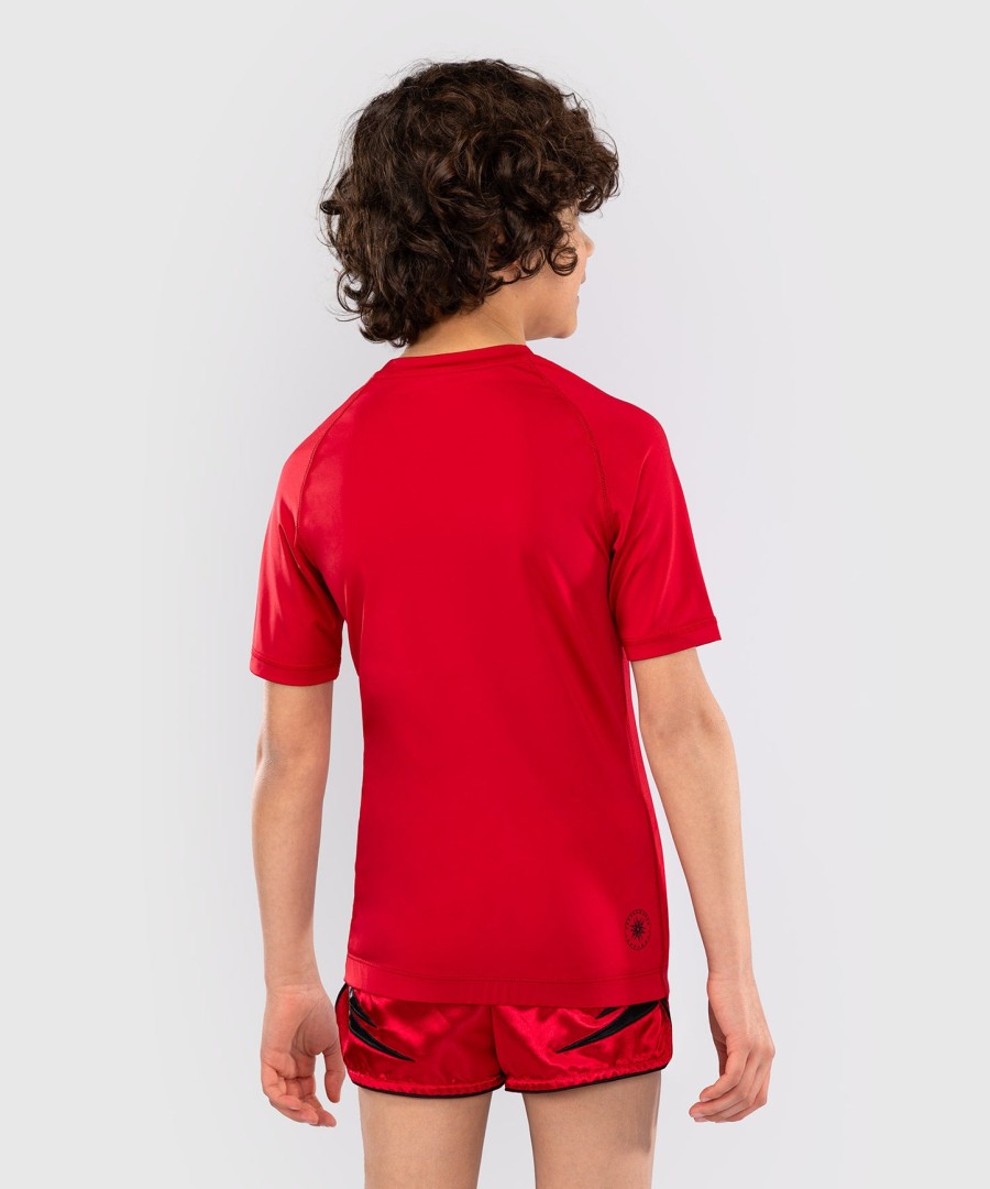 venum contender lasten rashguards lyhythihainen - kirsikanpunainen