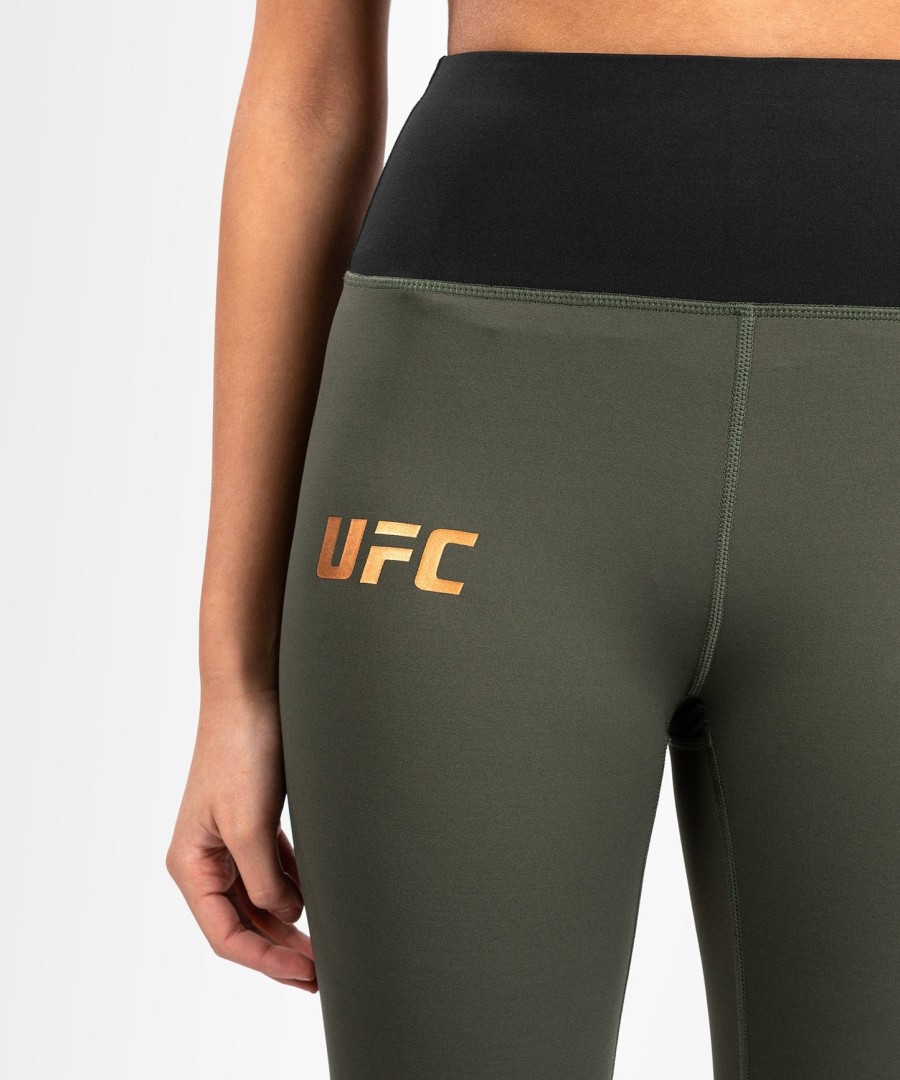 ufc adrenaline by venum fight week naisten tightsit - khakipronssi