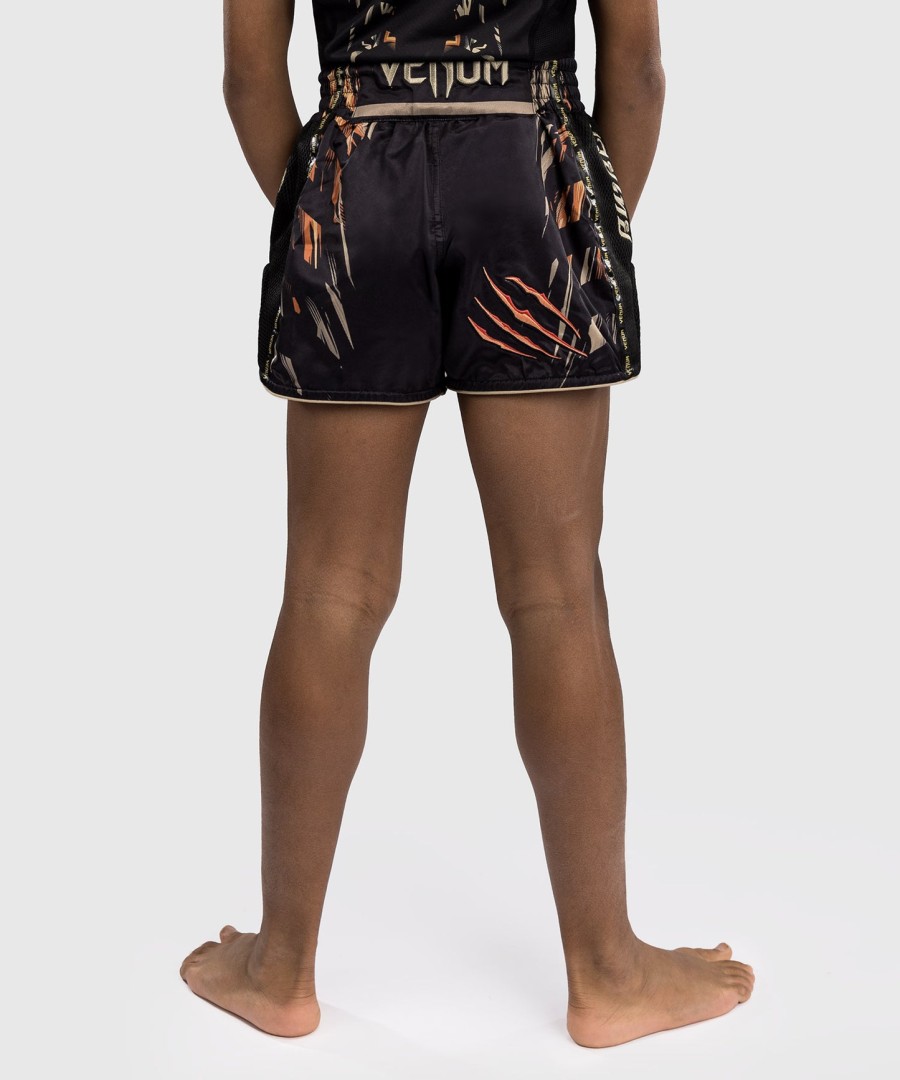 venum tiger lasten muay thai shortsit - mustaneonoranssi