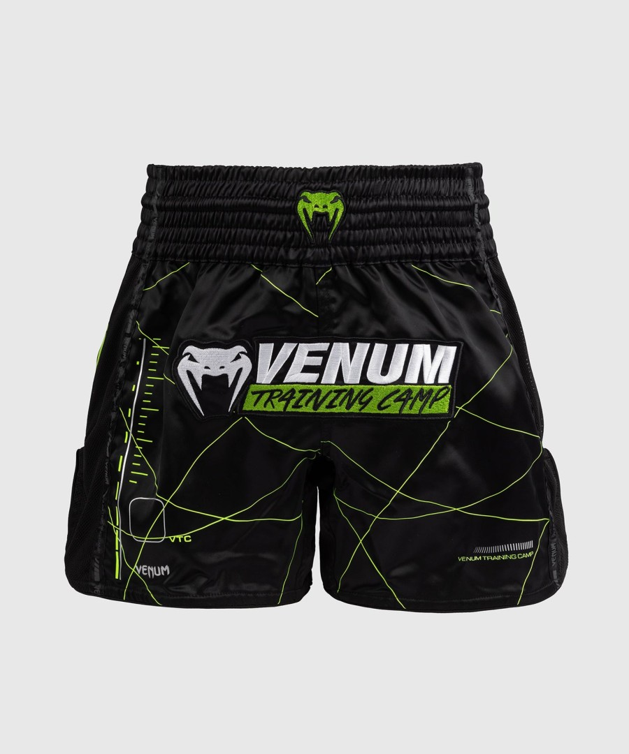 venum training camp 4.0 muay thai shortsit - mustaneonvihreä