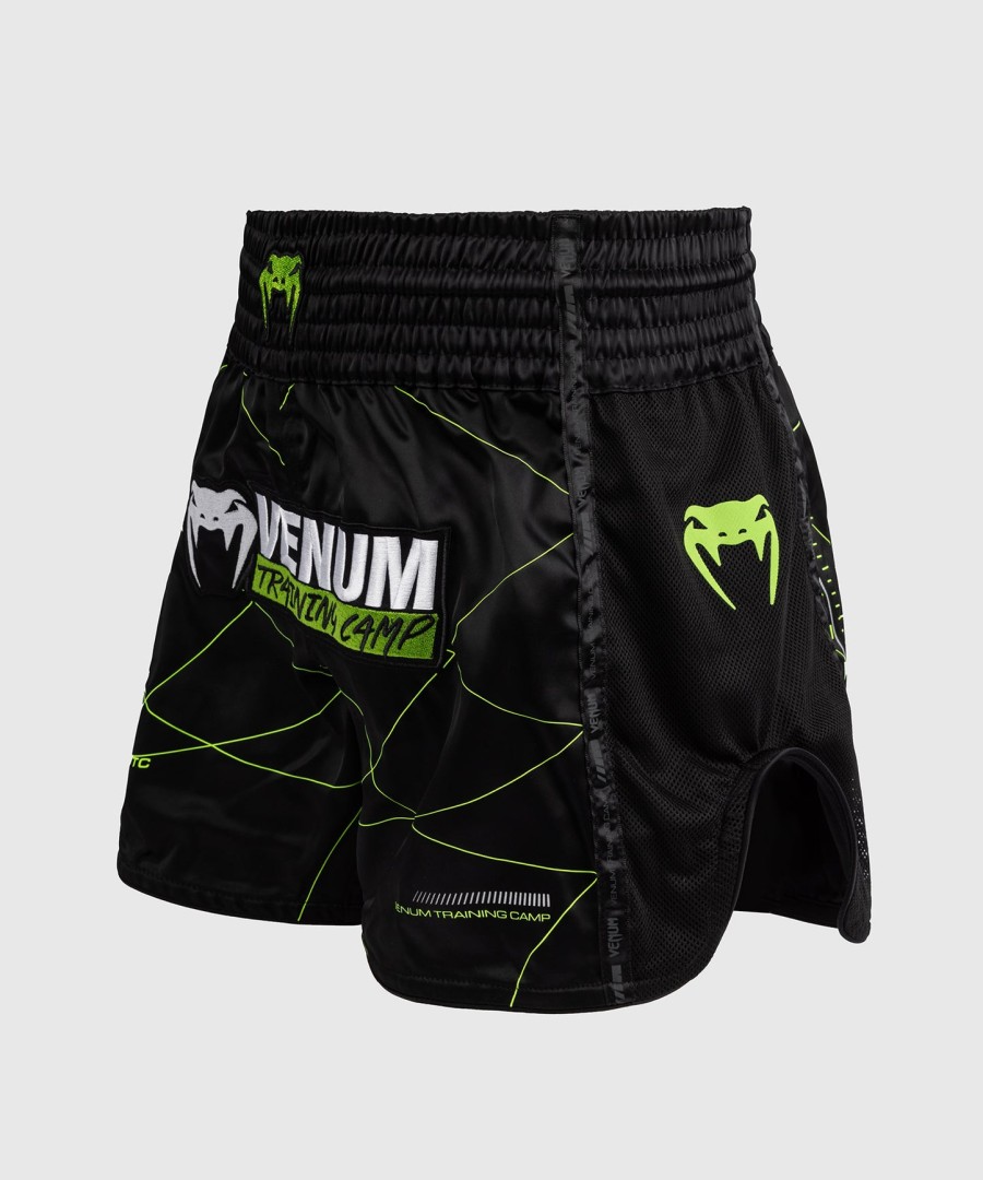 venum training camp 4.0 muay thai shortsit - mustaneonvihreä