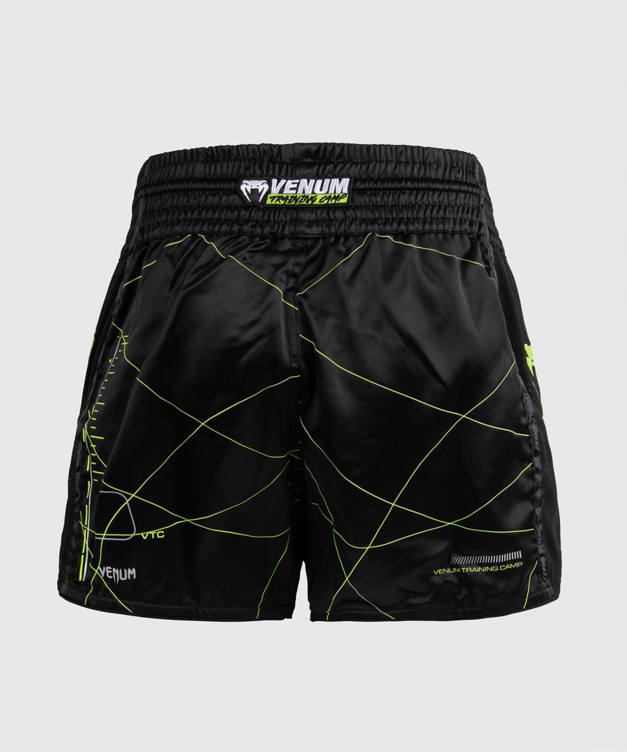 venum training camp 4.0 muay thai shortsit - mustaneonvihreä