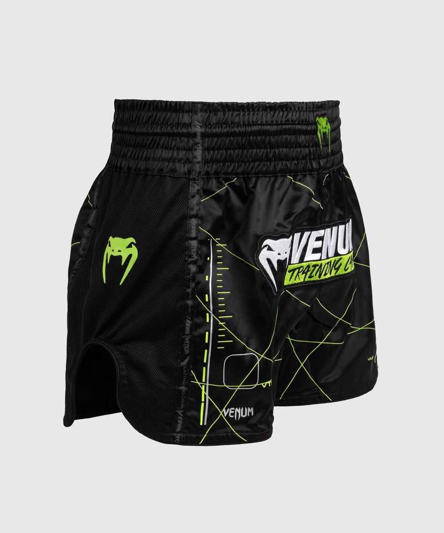 venum training camp 4.0 muay thai shortsit - mustaneonvihreä