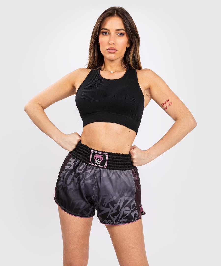 venum x kaz muay thai -shortsit - musta