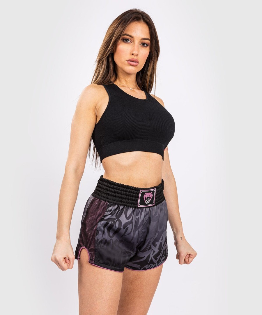 venum x kaz muay thai -shortsit - musta