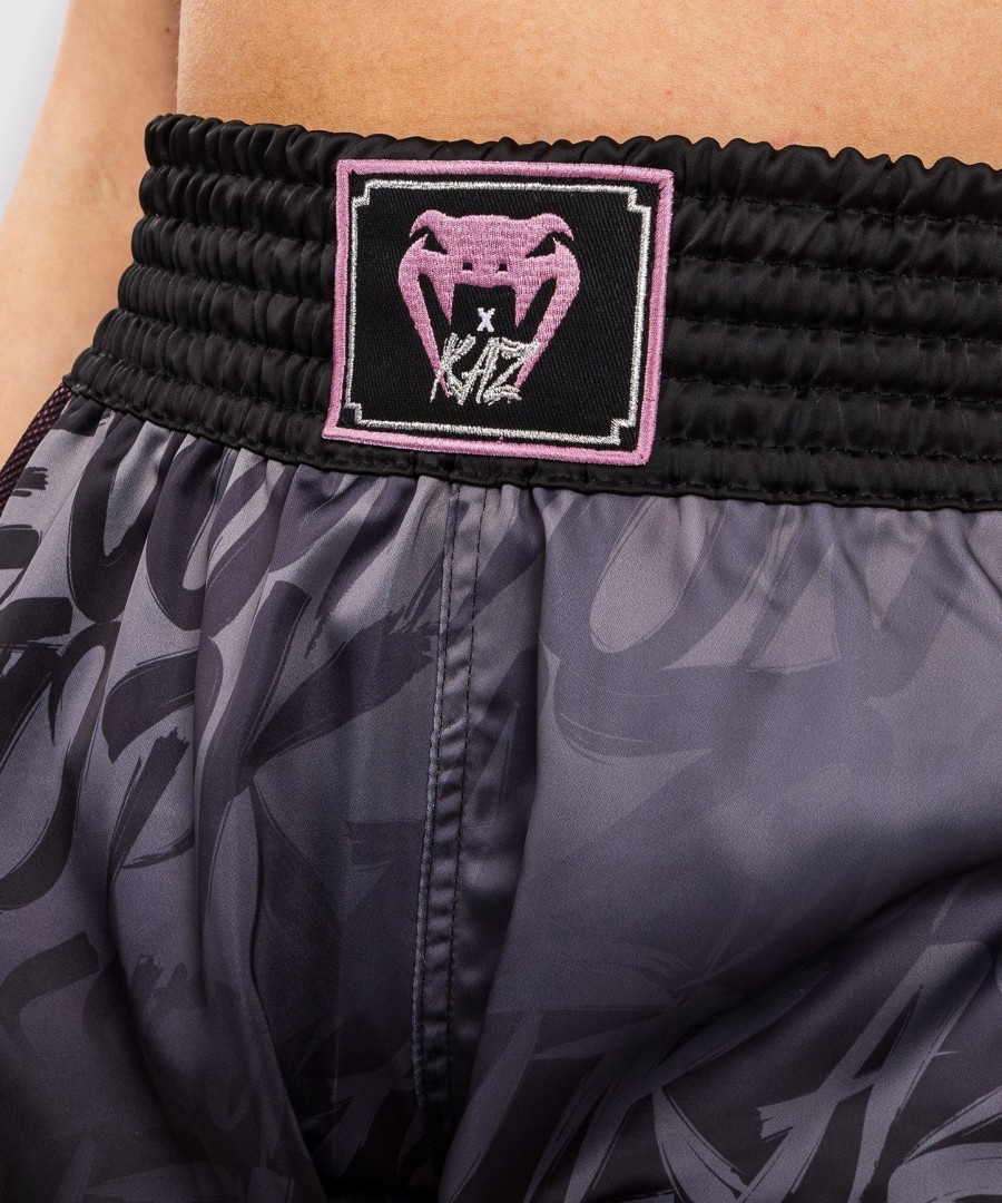 venum x kaz muay thai -shortsit - musta