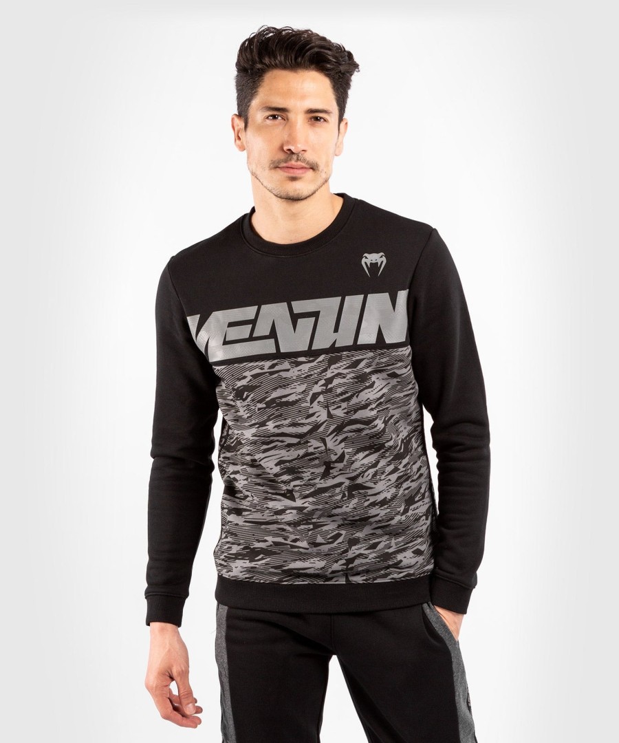 venum connect crewneck collegepaita - mustatumma camo