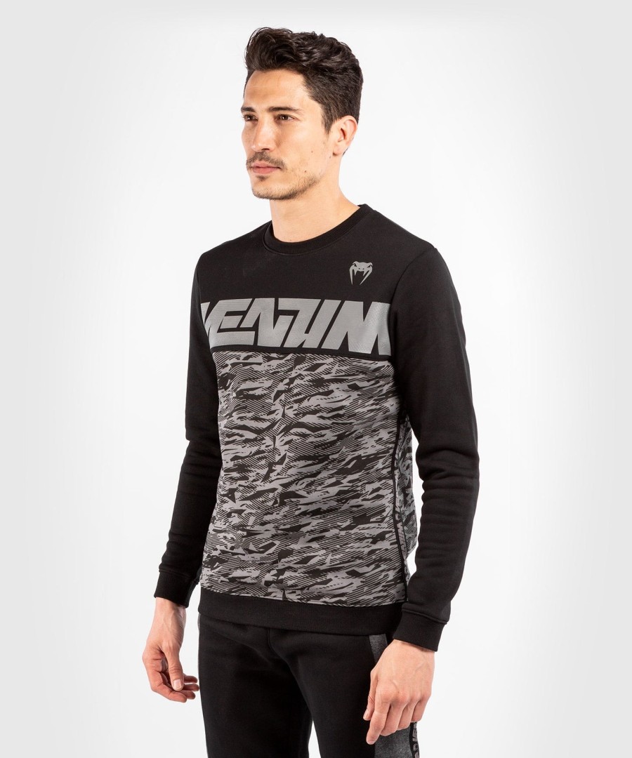 venum connect crewneck collegepaita - mustatumma camo