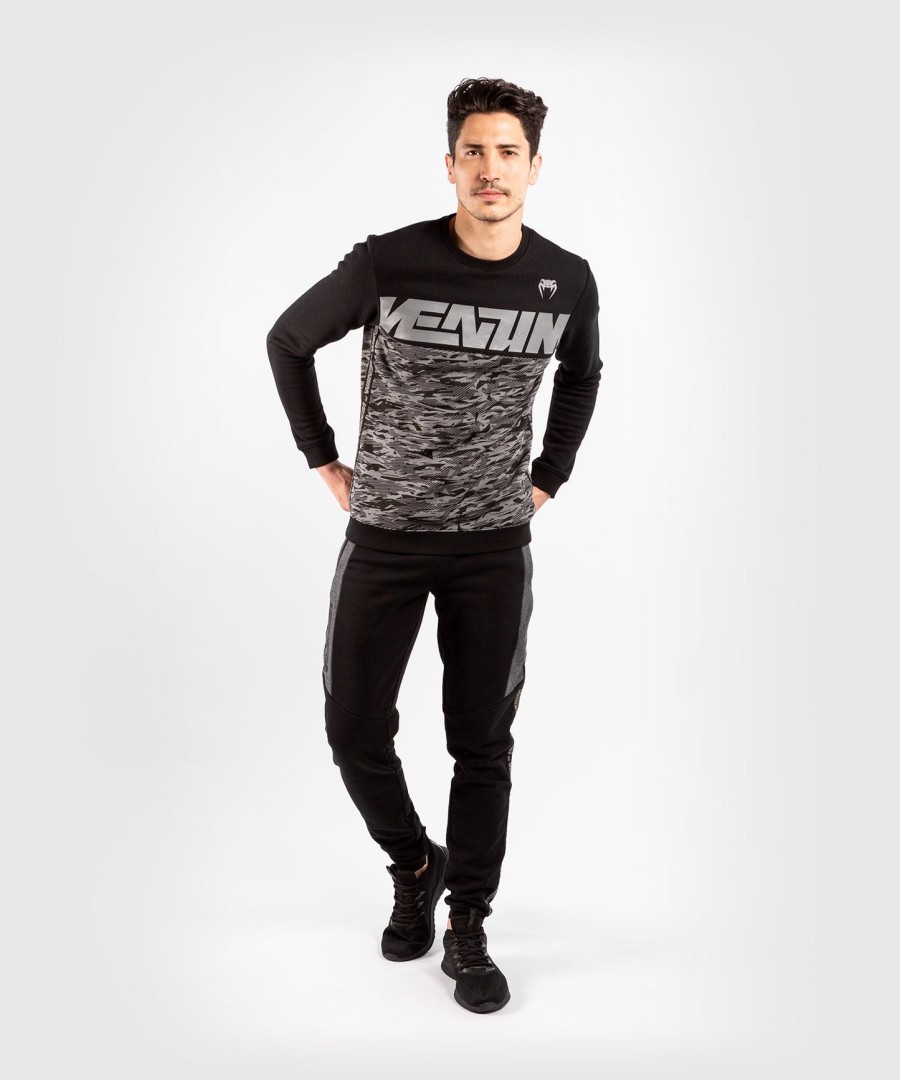 venum connect crewneck collegepaita - mustatumma camo