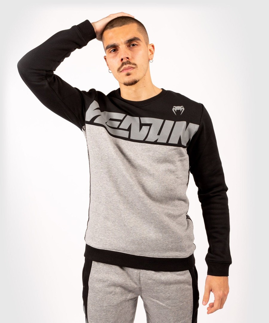 venum connect crewneck collegepaita - mustatummanharmaa