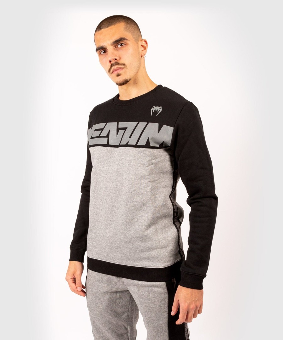 venum connect crewneck collegepaita - mustatummanharmaa
