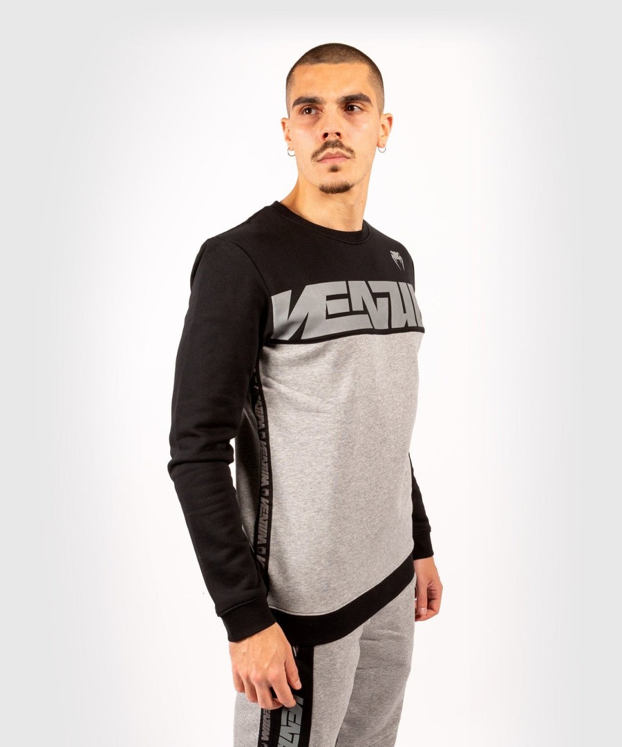 venum connect crewneck collegepaita - mustatummanharmaa