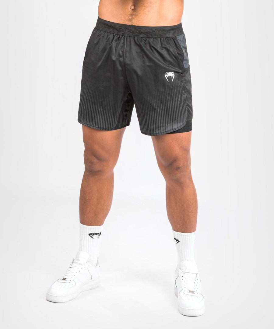 venum biomecha 2-in-1 harjoitusshortsit - mustaharmaa
