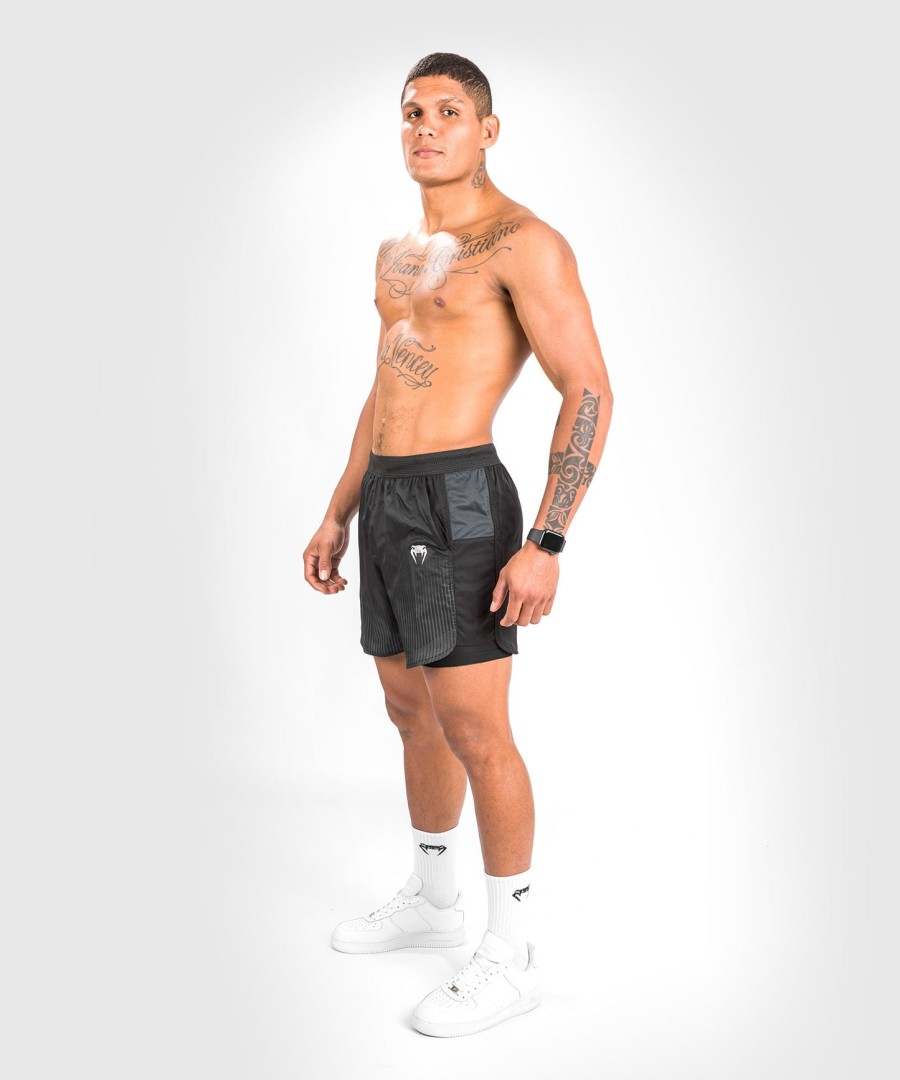 venum biomecha 2-in-1 harjoitusshortsit - mustaharmaa