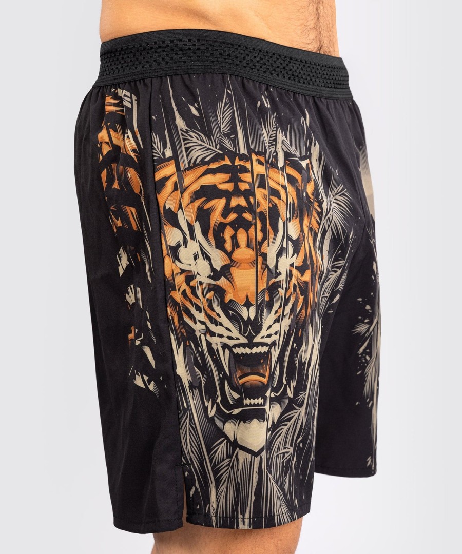 venum tiger miesten treenishortsit - mustaneonoranssi