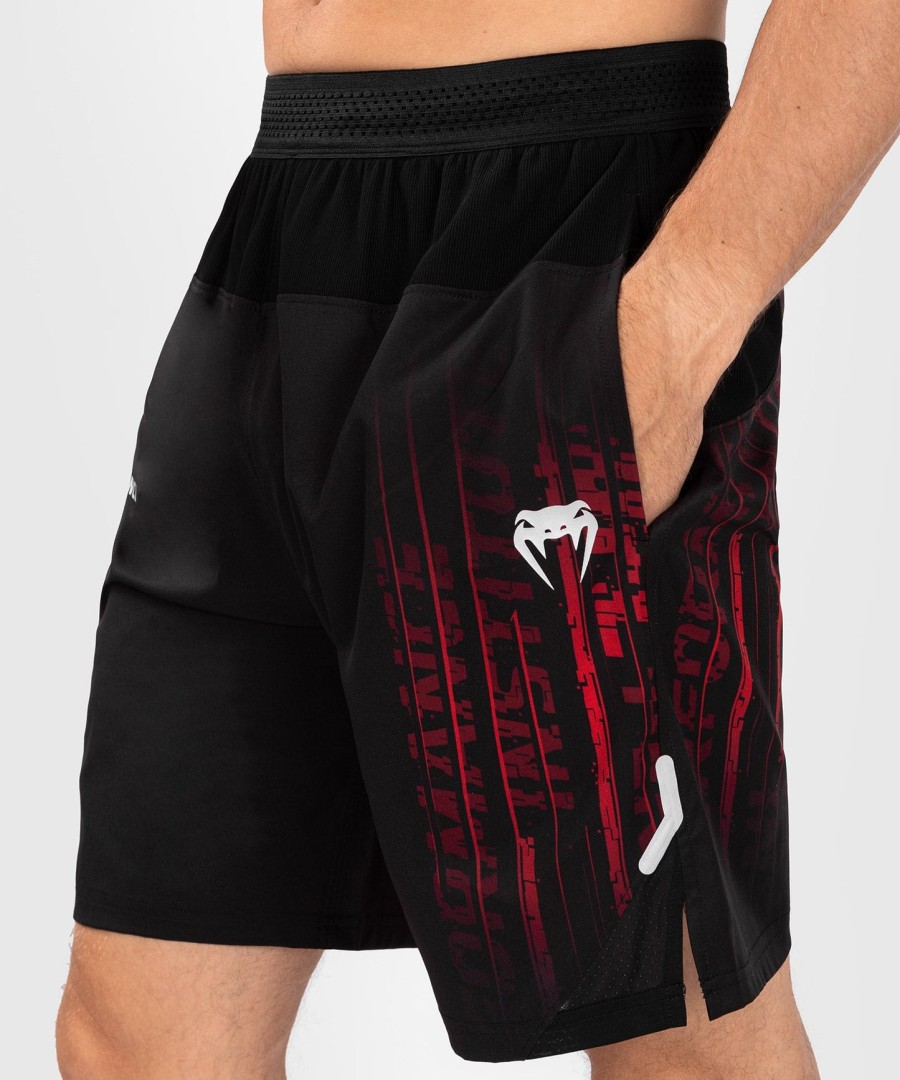 ufc venum performance institute 2.0 miesten performance shortsit - mustapunainen