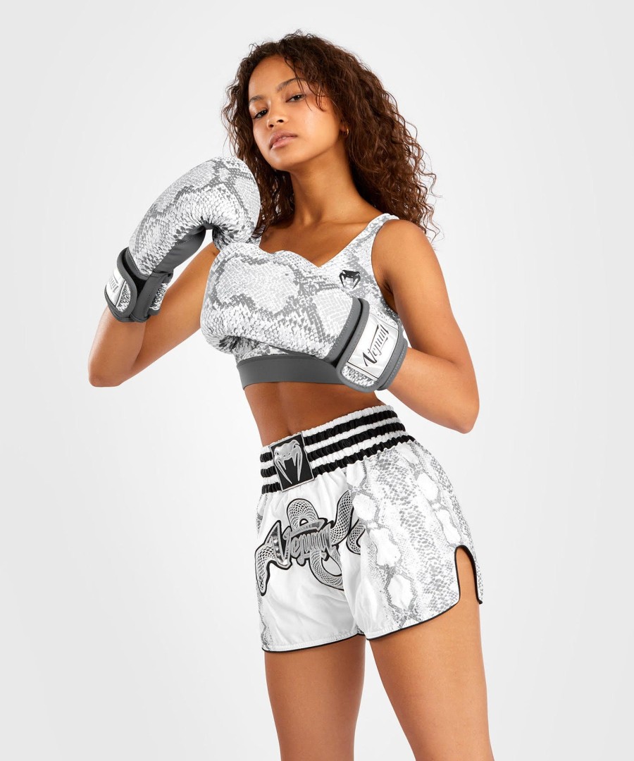 venum white snake -shortsit muay thaille naisille - valkoinen