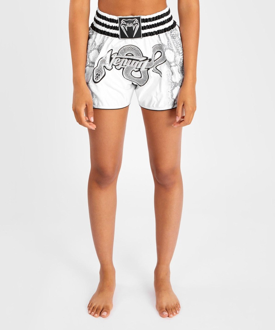 venum white snake -shortsit muay thaille naisille - valkoinen