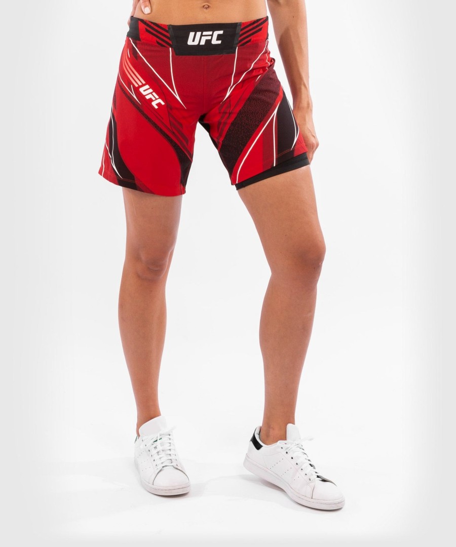 ufc venum authentic fight night naisten shortsit - pitkä lesti - punainen